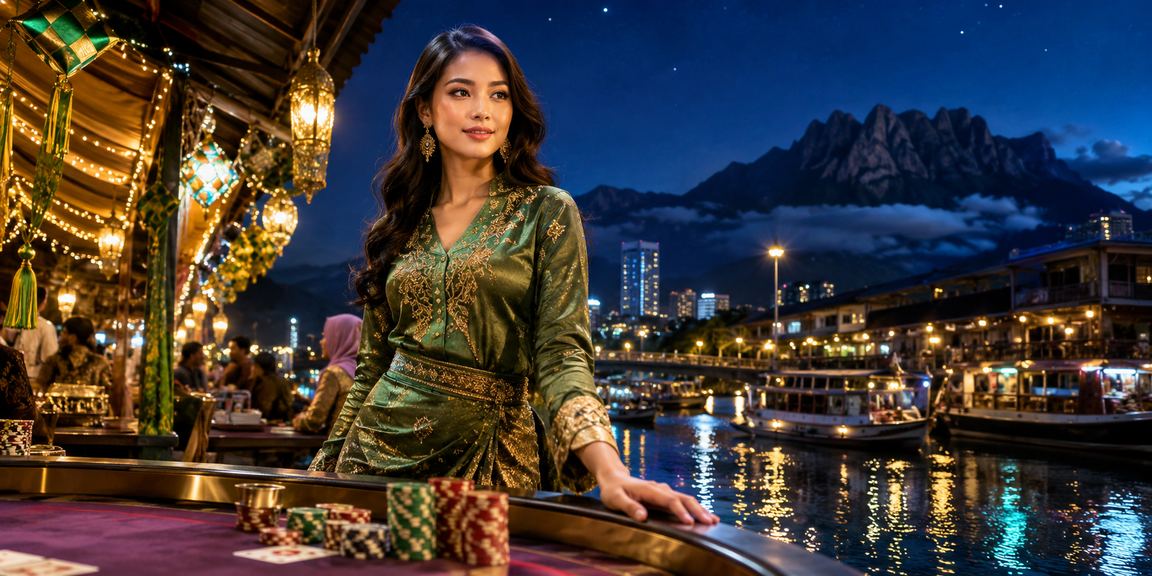 Pemandangan pertaruhan sempena Hari Raya di Sabah, Malaysia